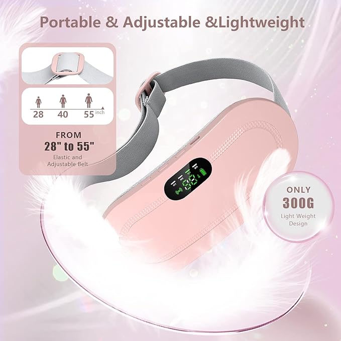 Period Cramp Relief Massager & Heating Pad for Period Cramps Portable Cordless Period Pain Relief Device Menstrual Period Pain Relief