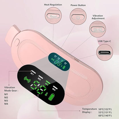 Period Cramp Relief Massager & Heating Pad for Period Cramps Portable Cordless Period Pain Relief Device Menstrual Period Pain Relief